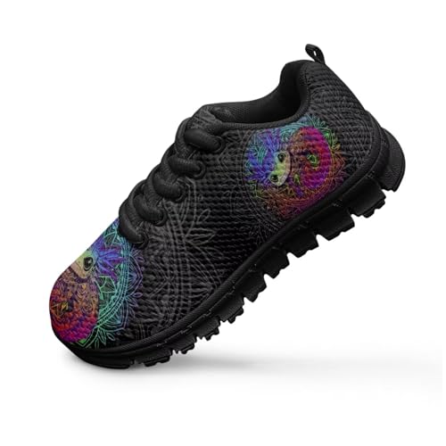 Yzaoxia Girls Tennis Shoes Athletic Running Sneakers Lace Up Mesh Sport Shoes School Gym Outdoor Footwear Size 11-Size 54