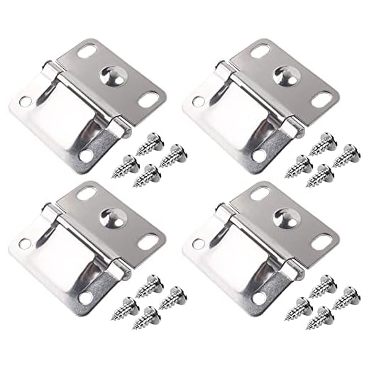 Cooler Stainless Steel Hinges and Screws Set, Replacement Cooler Hinges & Screws, 4 Pack.