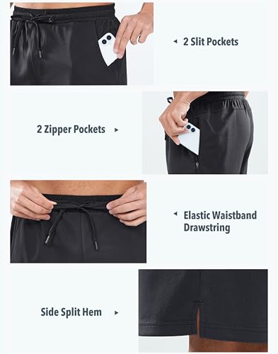 NORTHYARD Men's Athletic Tennis Shorts 7'' Basketball Running Short with Zipper Pockets Quick Dry Lightweight Workout Gym4