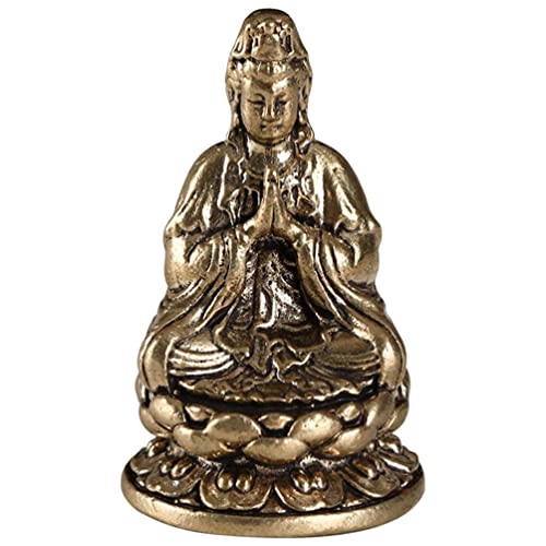 Figura Mini Estatua Budista Guanyin de Latón