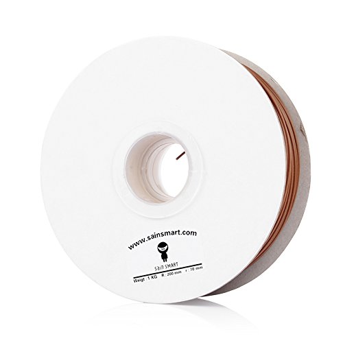 SainSmart Wood-DarkBrown-1KG1.75 1.75 mm Wood 3D Printers Filament -1 kg/2.2 lb. (Dark Brown)