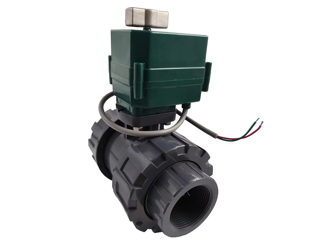 Vanne PVC motorisée 12V DN40 1.5" CR01 à 2 voies pour contrôle d'eau