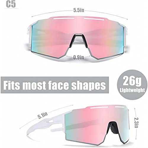 Óculos de sol esportivos para homens e mulheres, estilo pit-viper polarizado UV400, óculos de ciclis