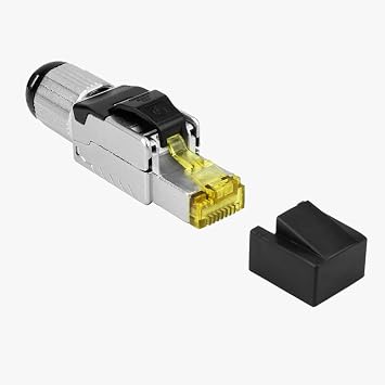Yeni nesil RJ45 Gpbs Konnektör Pensesiz Kolay Bağlantı CAT6A Metal (YM002)