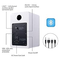 Sanyun SW208 3" Active Bluetooth 5.0 Bookshelf Speakers, Built-in 24bit DAC — image 4