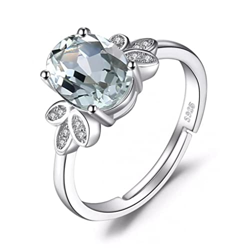 Bague améthyste verte naturelle cadeau femme anniversaire argent réglable