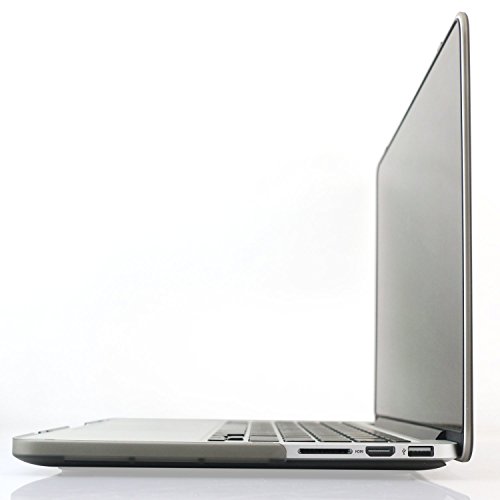 Image of Heartly Premium MacBook Flip Thin Hard Shell Rugged Armor Hybrid Bumper Back Case Cover for MacBook Pro 15 inch inch - Metal Grey