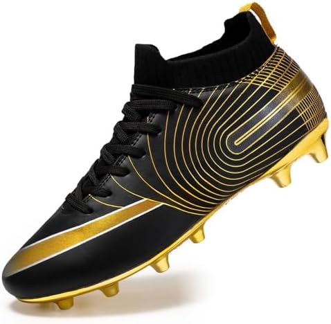 black and gold indoor soccer shoes