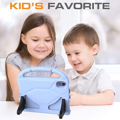 TOEVEK Kids Case for iPad mini 7 (A17 Pro) 2024/ Mini 6 2021, iPad mini 7th/6th Generation Case with Screen Protector - Shockproof with Handle Stand Protective Cover for iPad 8.3 Inch, Light Blue by TOEVEK - Image 3