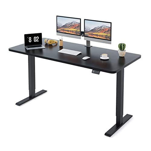 MAIDeSITe S2 Pro - Escritorio Regulable en Altura 160 x 80 cm - Escritorio Regulable en Altura Eléctrico con 2 Potentes Motores - Estabilidad y Silencio Escritorio Regulable en Altura con Tablero Cover