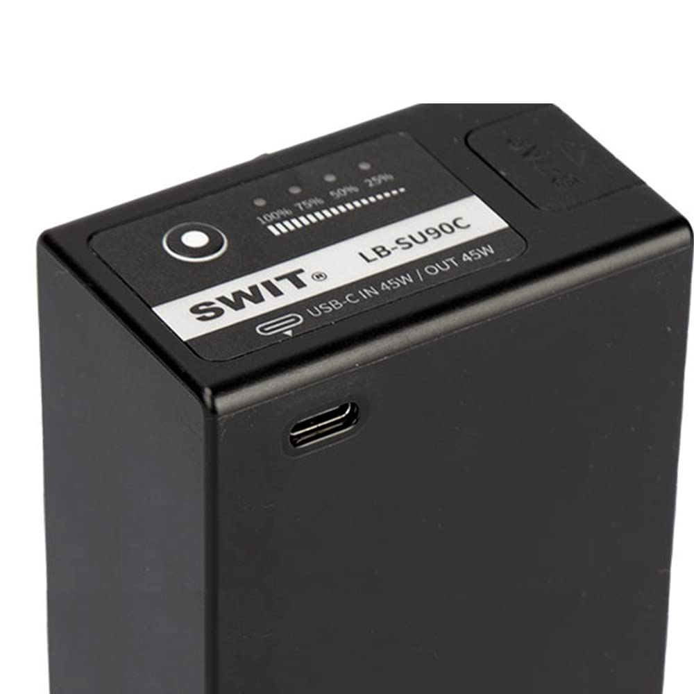 Batteria SWIT LB-SU90C BP-U, capacità 90W/6.2Ah batteria per fotocamera serie BP-U, D-tap e USB-C con protezione multi-circuito
