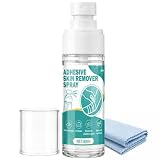 Adhesive Remover Spray, Spray per Togliere i Cerotti con Asciugamano, Ugello Migliorato per Una Spruzzatura più Uniforme, si Dissolve Rapidamente pUò Essere Facilmente Rimosso, 60ml