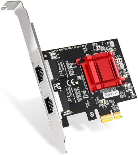 Tarjeta de Red PCIe de Doble Puerto 1 Gbps con Chipset Intel 82576, Adaptador Ethernet Gigabit Convergente, 2 Puertos RJ45 para Servidor, Compatible con Windows / Windows Server / Linux / FreeBSD / DOS miniatura 1