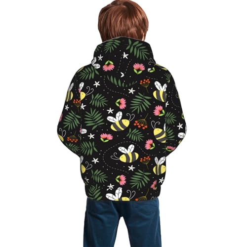 Bees Kid Hoodies Boys Sweatshirts Girls Pullover with Pocket4