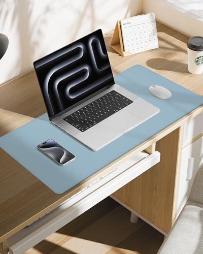 Protetor de mesa de couro, tapete de mesa, tapete de mouse grande, antiderrapante, tapete de mesa de