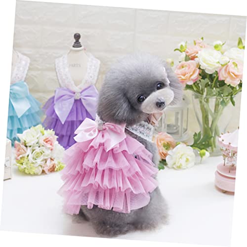 Toddmomy 3 Pecas Saia De Cachorro De Estimação Vestidos De Tutu De Laço Para Cachorro Vestido De Cam