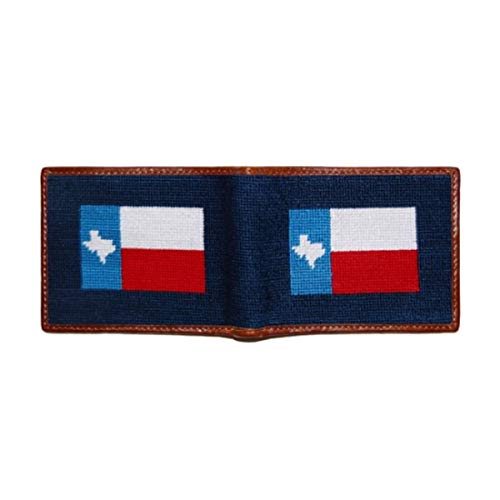 Smathers & Branson Texas Flag Needlepoint Bi-Fold Leather Wallet - Image 3