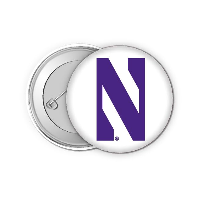 Northwestern University Wildcats Small 1-Inch Button Pin 4 Pack Officially Licensed Collegiate Product