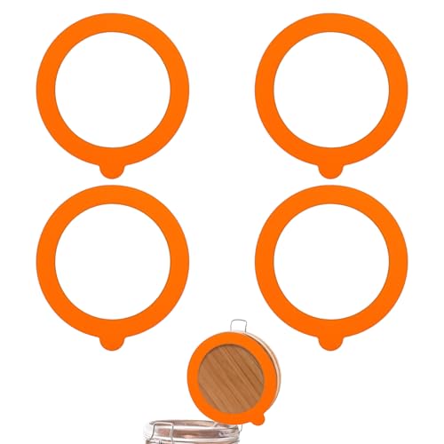 4 Pcs Rubber Seals for Glass Jars, 4.5