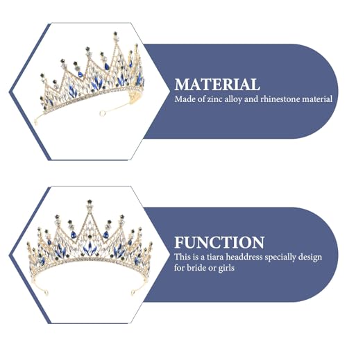 Tiara de novia barroca para decoración de cabello en compromisos inolvidables 3