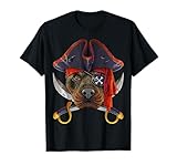 Costume de pirate Rottweiler Jolly Roger avec os croisés T-Shirt