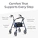 Drive Medical Rollator Walker with Seat - Stable Mobility Support - Height Adjustable - Durable Steel Frame Construction - Smooth 7.5