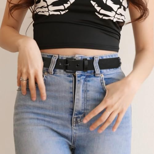 Fashionable Studded Leather Belt - Punk Rock Style, Adjustable for Casual & Formal Wear3