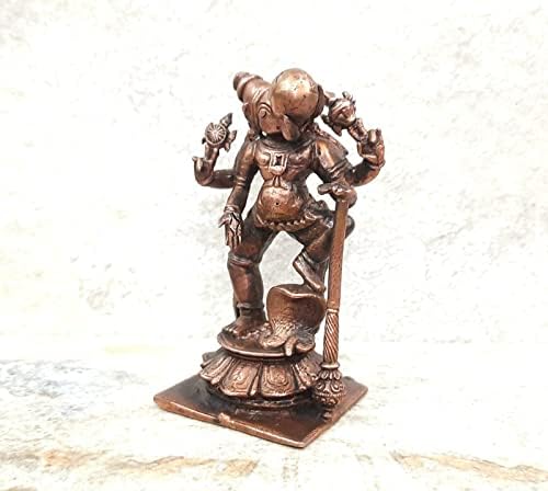 Image of Bhoo Varaha Murti Copper Idol God - 8.5 cm - Pack of 1