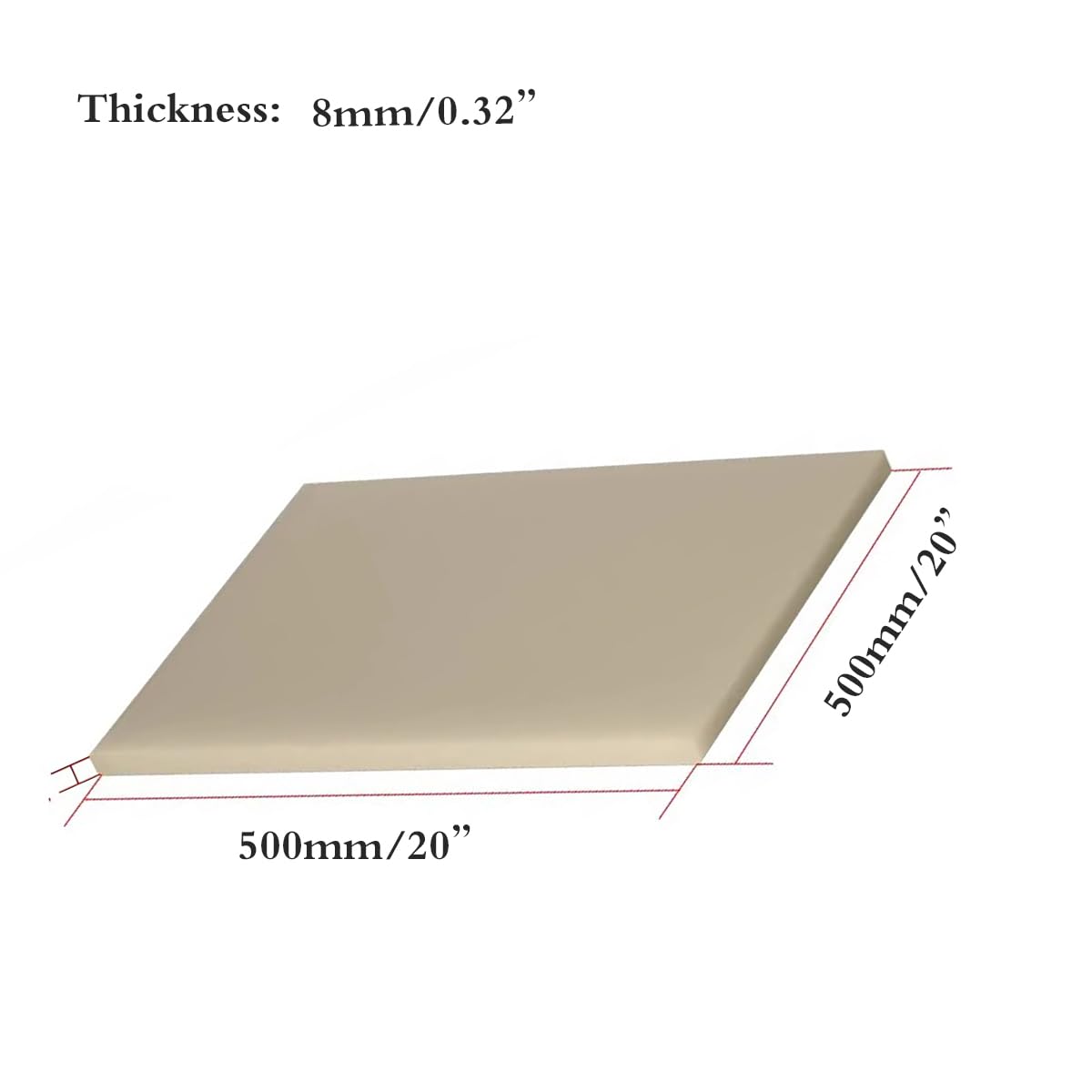 Pannelli in plastica ABS, modello di materiale sabbia architettonica, cartelloni, nome, distintivo, etichetta per ufficio, beige, 1 pezzo, 500 x 500 x 8 mm