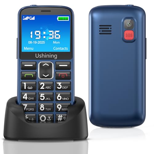 Seniorenhandy Ohne Vertrag mit Groüe Tasten, Dual SIM Senioren Handy mit 2,4 Zoll Farbdisplay, 1000...
