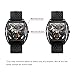 Imagen de CIGA Design Z-Series Reloj mecánico automático de acero inoxidable con correa de silicona esqueleto DLC Dial Tonneau con cristal de zafiro sintético para hombre