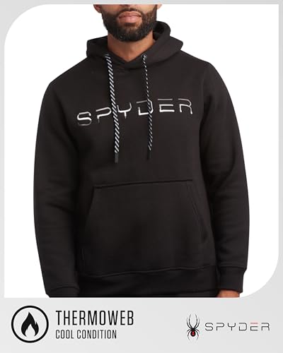 Spyder Men's Active Hoodie Sweatshirt - Athletic Performance Fleece Workout Long Sleeve Pullover Hoodie for Men (Size: S-XXL)3