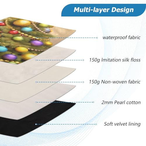 Funda para portátil 13-14 pulgadas con diseño colorido de árbol de Navidad miniatura 4