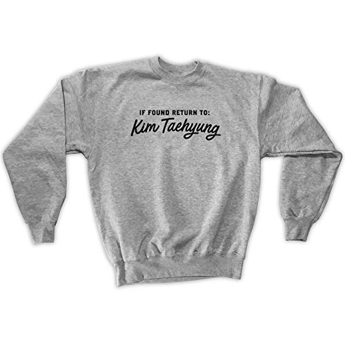 Outsider. Men's Unisex If Found Return to Kim Taehyung Sweatshirt - Grey - Small