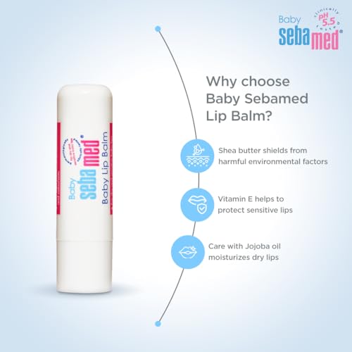 Image of Baby Sebamed Lip Balm|Soft Baby Lips|With Shea butter, Jojoba Oil & Beeswax|4.8 gm (Pack of 2)