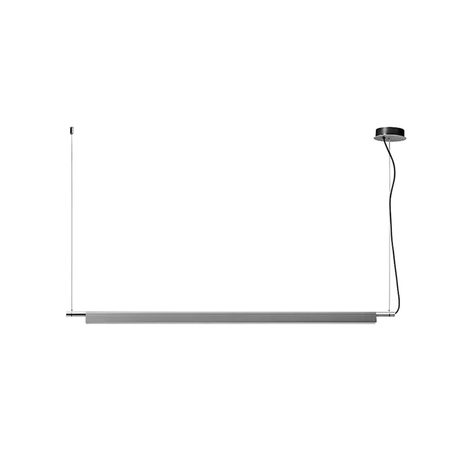 da a Sospensione lineare nordica, Design Creativo, da a Sospensione per Soggiorno, Ufficio, Ristorante, Tavolo da Pranzo a LED, Lungo, Moderno (Argento, Lunghezza 85 cm)
