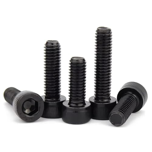 Vis tête hexagonale M3 acier inox 304 noir 25mm pour filetage métrique