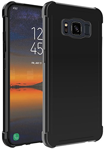 OUBA Galaxy S8 Active Case, Anti-Scratches Slim Flexible TPU Gel Premium Soft Bumper Rubber Protective Case Cover for Samsung Galaxy S8 Active - Black