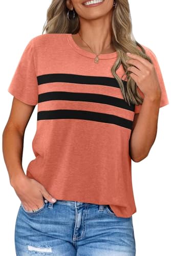 KISSMODA Summer Short Sleeve T Shirt Loose Fit Casual Dressy Women Top 2025 Trendy Ladies Fashion Blouses(S-3XL)