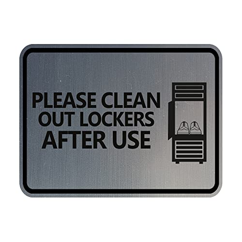 Panneau Please Clean Out Lockers After Use plaque de signalisation vestiaire