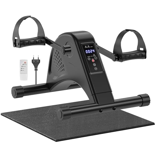 Mini Vélo d'appartement Électrique, Pedalier d'appartement, 6 Niveaux de Vitesse pour Jambes et Bras de Réadaptation