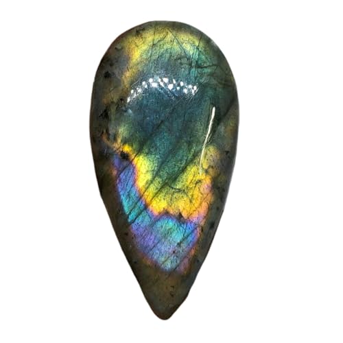 Labradorite naturelle 42x21mm pour réparer une bague ou créer un pendentif en pierre véritable