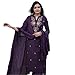 Indian suits for women Ready to wear 3 pc salwar kameez with Elegant Embroidery work, Wine, XL