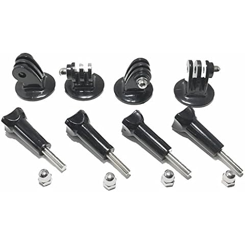 OCTO MOUNT 4 Pack Universal Black Tripod Mount Adapter with Long Thumbscrew for Action Cameras. Compatible with GoPro Hero, Session, and Suptig Cameras. Cover