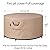 QH.HOME Fire Pit Cover 48 Inch Round - Heavy Duty 900D Strong Tear-Resistant and UV Resistant and Waterproof and Fading Resistant Material Polyester Firepit Covers Round for Outdoor Fire Pit - Wheat
