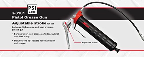Milton (S-3101) Pistol Grease Gun - High Pressure, High Volume #TOP2