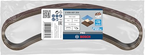 Bosch Bandes abrasives pour ponceuses à bande 75 x 533 mm 120 set de 10 pcs - vue 5