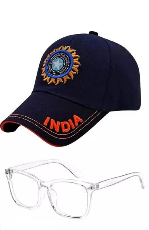 Men's & Boys Adjustable Baseball Cap With White Sunglasses, Goggles Combo, Pack Of 2Dark Blue-image-27