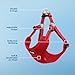 Best Pet Supplies Voyager Mesh Dog Breathable Harness Reflective Stitching, All Weather Adjustable for Walking Training, or Running - Heavy Duty & Durable, Harness (Red), M