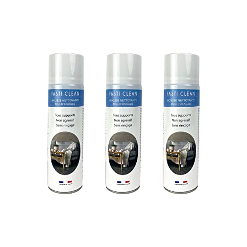 Mousse nettoyante Multi-Usage - Multi-Support : Nettoyant pour inox, jantes, moquette, plastiques d'intérieur de voiture, PVC, tableau blanc. Bombe 500ml